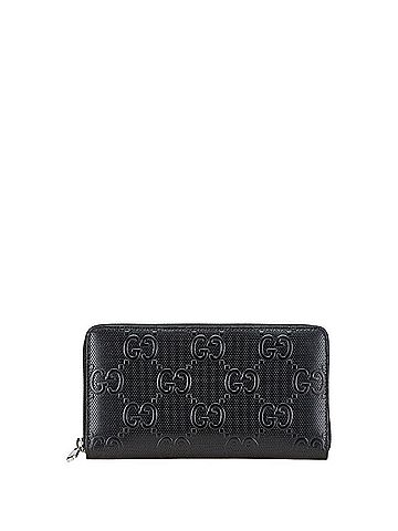 Gucci Gucci GG Embossed Zip Around Organizer Long Wallet 625563 Black Leather Women's GUCCI (view 1)
