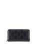 Gucci 100% Leather Black Gucci GG Embossed Zip Around Organizer Long Wallet 625563 Black Leather Women's GUCCI One size - photo 1