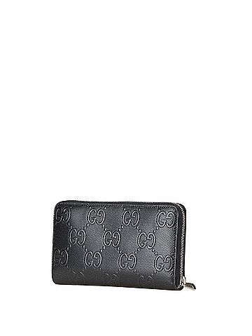 Gucci Gucci GG Embossed Zip Around Organizer Long Wallet 625563 Black Leather Women's GUCCI (view 2)