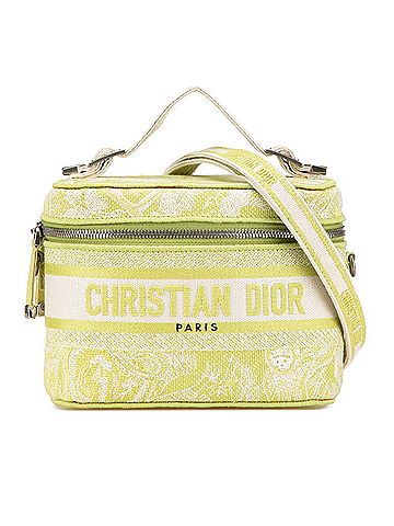 Christian Dior Christian Dior Dior Toile Joue D'hui Vanity Bag Handbag Shoulder Green Jacquard Women's (view 1)