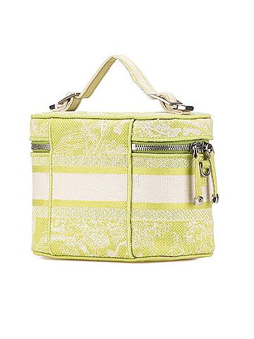 Christian Dior Christian Dior Dior Toile Joue D'hui Vanity Bag Handbag Shoulder Green Jacquard Women's (view 2)
