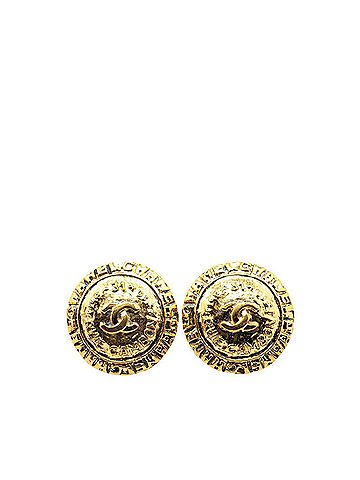 Chanel Chanel Coco Mark Earrings Gold Plated Women's CHANEL (view 1)