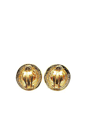 Chanel Chanel Coco Mark Earrings Gold Plated Women's CHANEL (view 2)