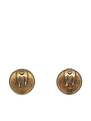Hermès Hermes Trumpet Ribbon Motif Earrings Gold Plated Women's HERMES (view 2)