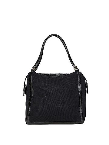 Fendi Fendi tote bag, handbag, black nylon and leather, women's, FENDI (view 1)