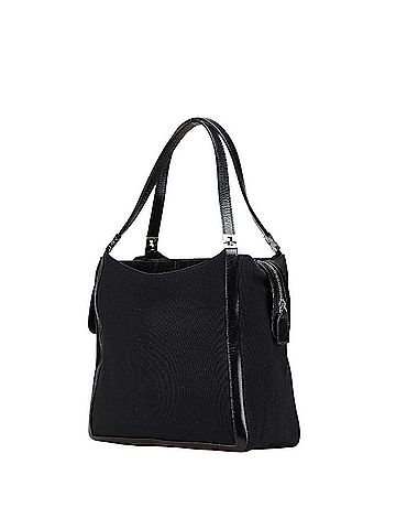 Fendi Fendi tote bag, handbag, black nylon and leather, women's, FENDI (view 2)