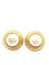 Chanel 100% Metal Gold Toned Chanel Earrings Gold Plated Fake Pearl Women's CHANEL One size - photo 1