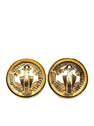 Chanel Chanel Coco Mark Earrings Gold Plated Women's CHANEL (view 2)