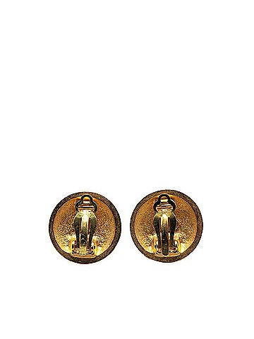 Chanel Chanel Coco Mark Earrings Gold Plated Women's CHANEL (view 2)