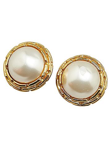 Chanel Chanel Earrings Gold Plated Faux Pearl Women's CHANEL (view 1)