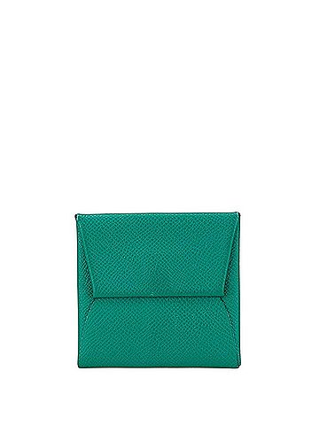 Hermès Hermes Bastia Coin Case Green Epsom Leather Women's HERMES (view 1)