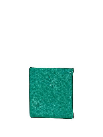 Hermès Hermes Bastia Coin Case Green Epsom Leather Women's HERMES (view 2)