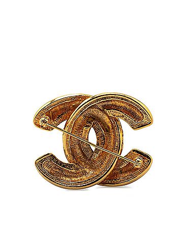 Chanel Chanel Matelasse Coco Mark Brooch Gold Plated Women's CHANEL (view 2)