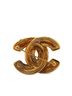 Chanel 100% Metal Gold Toned Chanel Matelasse Coco Mark Brooch Gold Plated Women's CHANEL One size - photo 2