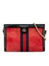 Gucci 100% Leather Black Red Gucci Ophidia Sherry Line Chain Shoulder Bag 503877 Red Black Leather Suede Women's GUCCI One size - photo 1