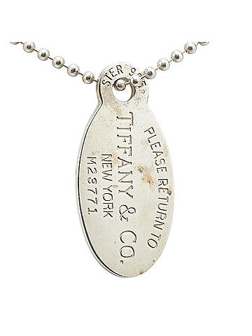 Tiffany Tiffany & Co. Return to Oval Tag Necklace in 925 Sterling Silver for Women. TIFFANY (view 2)