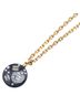 Chanel Black Chanel Coco Mark Necklace Gold Black Plated Fake Pearl Women's CHANEL One size - photo 1