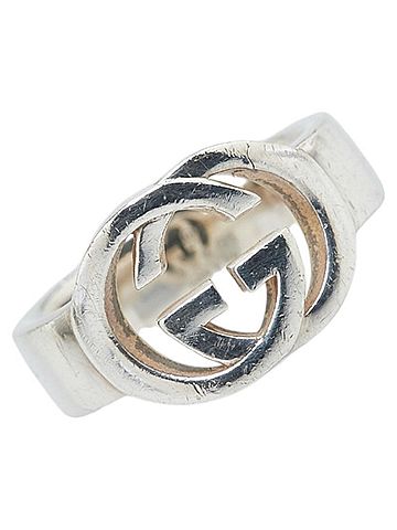 Gucci Gucci Interlocking G Ring #9 SV925 Silver Women's GUCCI (view 1)