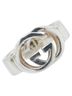 Gucci 100% Sterling Silver Multi Color Gucci Interlocking G Ring #9 SV925 Silver Women's GUCCI One size - photo 1