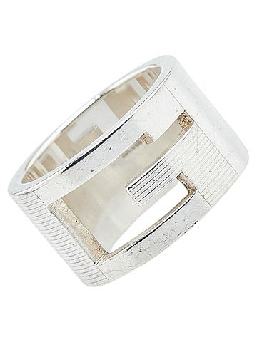 Gucci Gucci Branded G Ring, SV925 Silver, Women's, GUCCI (view 1)