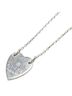 Gucci 100% Sterling Silver Silver Toned Gucci Heart Plate Necklace in SV925 Silver for Women One size - photo 1