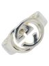 Gucci 100% Sterling Silver Silver Toned Gucci Interlocking G Ring #7 SV925 Silver Women's GUCCI One size - photo 1