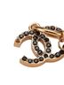 Chanel 100% Rhinestone Black CHANEL Coco Mark Rhinestone Swing Hoop Earrings, Gold and Black Plated, Women's One size - photo 4
