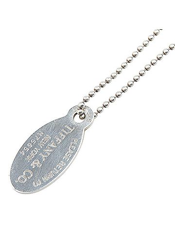 Tiffany Tiffany & Co. Return to Oval Tag Long Necklace in 925 Sterling Silver for Women. TIFFANY (view 1)