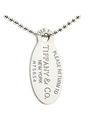Tiffany Tiffany & Co. Return to Oval Tag Long Necklace in 925 Sterling Silver for Women. TIFFANY (view 2)