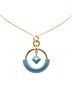 Hermès Blue Hermes Loop Medor Necklace Blue Jean Plated Swift Leather Women's HERMES One size - photo 1
