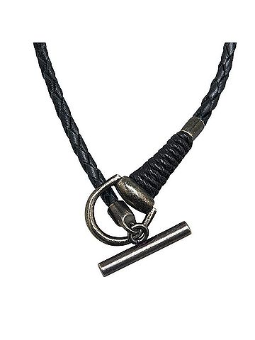 Gucci Gucci Horsebit Choker #18 Black Leather SV925 Silver Women's GUCCI (view 2)