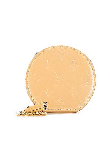 Louis Vuitton Louis Vuitton Monogram Vernis Portemonnay Chapeau Coin Case M91416 Rose Florentine Beige Patent Leather Women's LOUIS VUITTON (view 1)