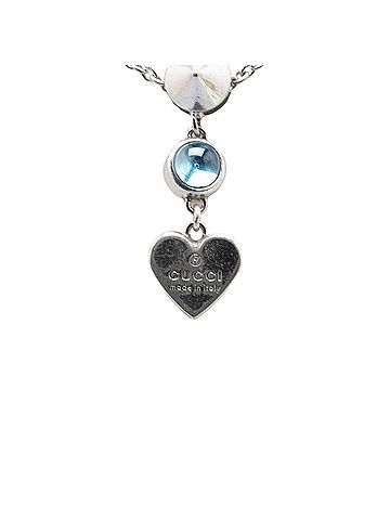 Gucci Gucci Heart Motif Necklace SV925 Silver Blue Topaz Women's GUCCI (view 2)
