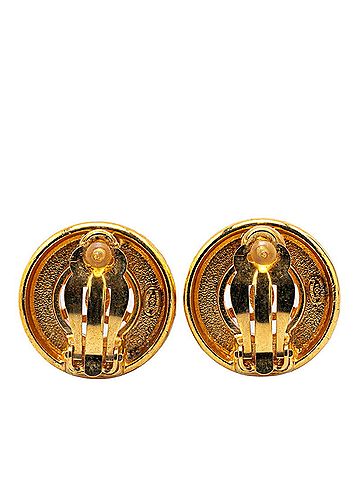 Chanel Chanel Coco Mark Earrings Gold Plated Women's CHANEL (view 2)