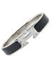 Hermès 100% Metal Black Hermes Click H PM Bangle Silver Black Metal Women's HERMES One size - photo 1