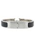 Hermès 100% Metal Black Hermes Click H PM Bangle Silver Black Metal Women's HERMES One size - photo 4