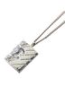 Chanel 100% Metal Silver Toned Chanel Matelasse Coco Mark Cambon Pendant Necklace Silver Metal Women's CHANEL One size - photo 1