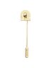 Salvatore Ferragamo 100% Rhinestone Gold Toned Salvatore Ferragamo Gancini rhinestone pin brooch, gold plated, for women. One size - photo 2