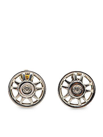 Chanel Chanel Coco Mark Earrings Silver Metal Women's CHANEL (view 1)