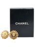 Chanel 100% Metal Gold Toned Chanel Coco Mark Wheat Motif Round Earrings Gold Plated Women's CHANEL One size - photo 5