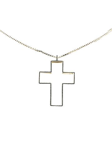 Gucci Gucci Open Cross Necklace in 925 Sterling Silver for Women (view 1)