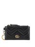 Gucci 100% Leather Black Gucci GG Marmont Card Case Coin Black Leather Women's GUCCI One size - photo 1