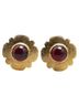 Chanel 100% Metal Red Chanel Flower Motif Earrings Gold Red Plated Women's CHANEL One size - photo 2