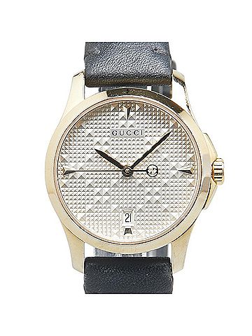Gucci Gucci G Timeless Watch 126.5 Quartz Silver Dial Stainless Steel Leather Women's GUCCI (view 1)