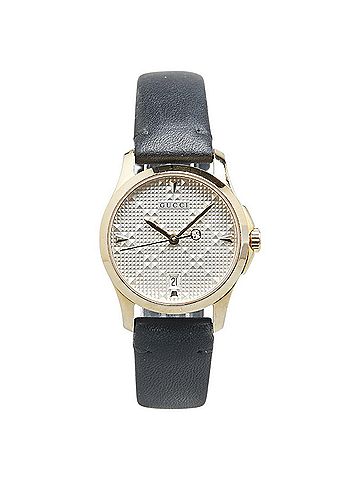 Gucci Gucci G Timeless Watch 126.5 Quartz Silver Dial Stainless Steel Leather Women's GUCCI (view 2)