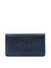 Chanel 100% Leather Blue CHANEL Coco Mark Long Wallet Navy Caviar Skin Women's One size - photo 1