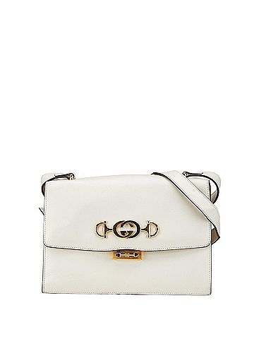 Gucci Gucci Zumi Shoulder Bag 576388 White Gold Silver Leather Women's GUCCI (view 1)