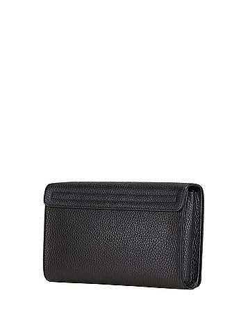 Dunhill Dunhill logo long wallet in black leather for women. (view 2)