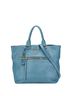 Prada 100% Leather Blue Prada Logo Metal Tote Bag/Shoulder Bag, 2-Way, Blue Leather, Women's, PRADA One size - photo 1