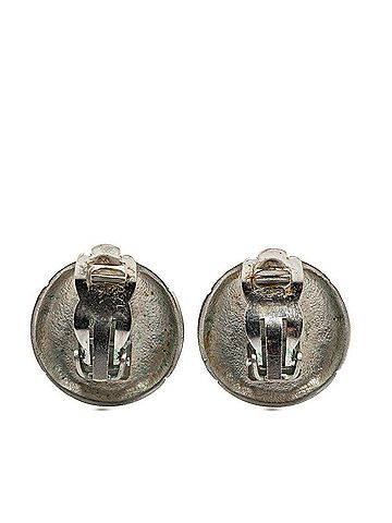 Chanel Chanel Coco Mark Earrings Silver Metal Women's CHANEL (view 2)